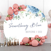 Lofaris Hydrangea Something Blue Bridal Shower Round Backdrop